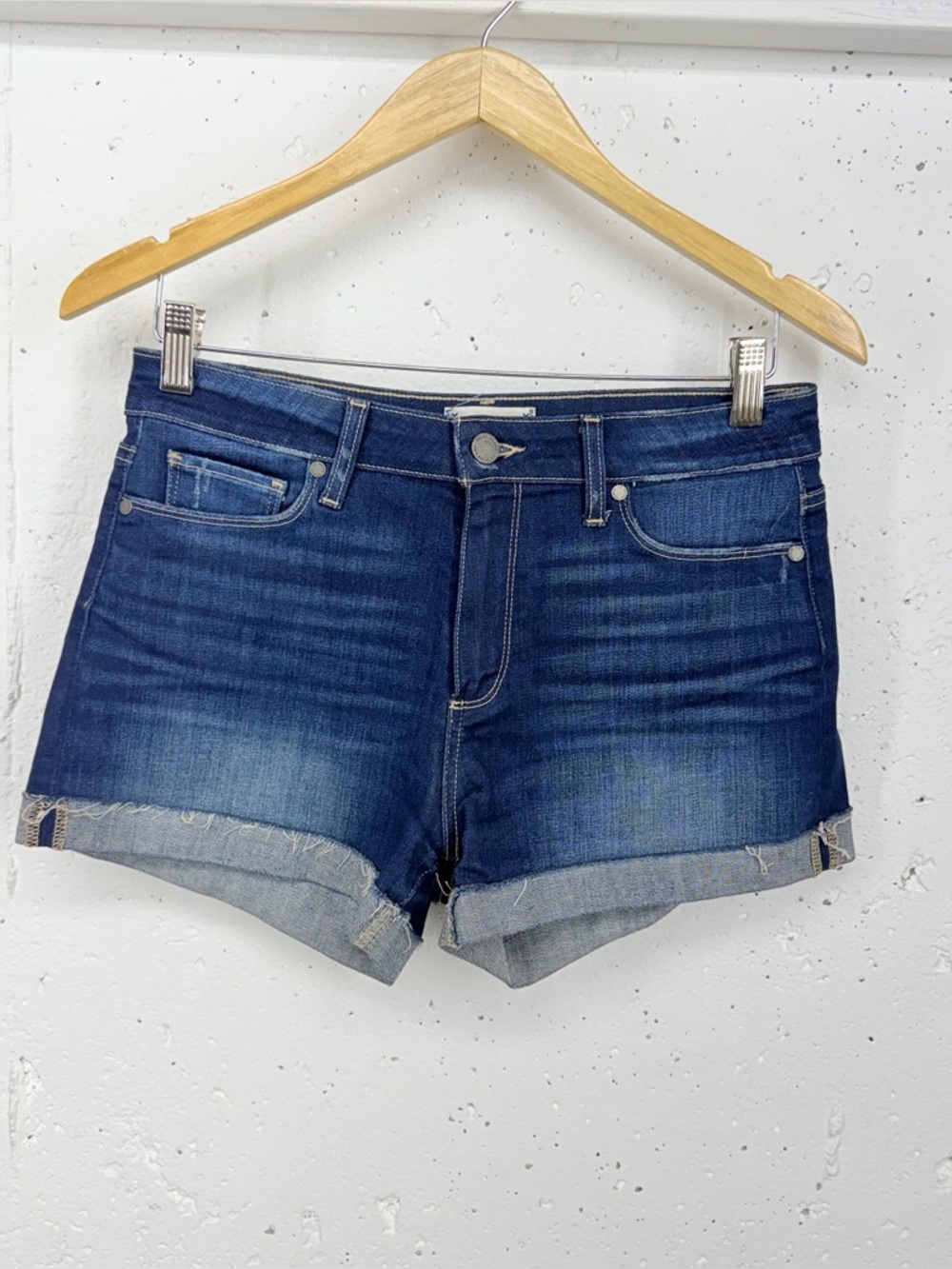 Paige Jimmy Jimmy size 27 Cabrera Distressed Stretch Jean Shorts - Picture 2 of 11
